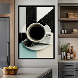 Geometric Morning Ritual Composition - NicheCanvas