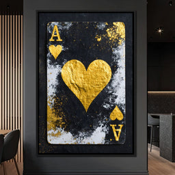 Gilded Ace of Hearts Noir - NicheCanvas
