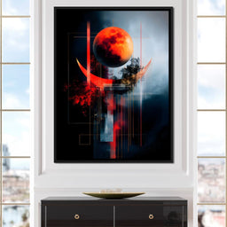 Celestial Lunar Terracotta Orbit - NicheCanvas