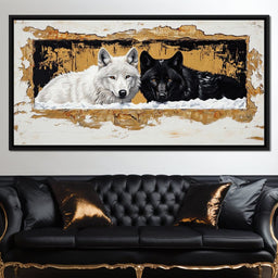 Wolves in Snow - NicheCanvas