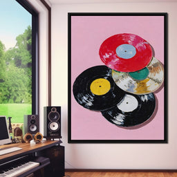 Retro Vinyl Record Pop Splash - NicheCanvas