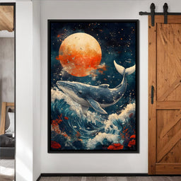 Oceanic Moonlit Majesty - NicheCanvas