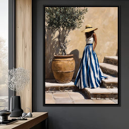Sun Hat Lady By Olive Tree - NicheCanvas
