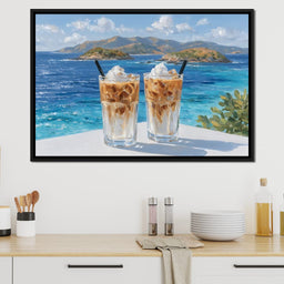Mediterranean Iced Coffee Break - NicheCanvas