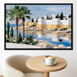Mediterranean Seaside Citadel - NicheCanvas