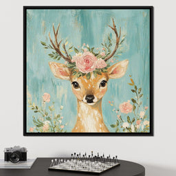 Gentle Fawn Floral Crown - NicheCanvas