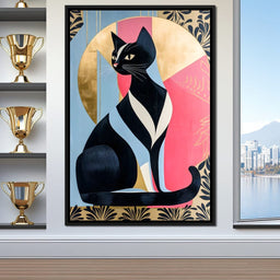 Feline Reverie Golden Dawn - NicheCanvas