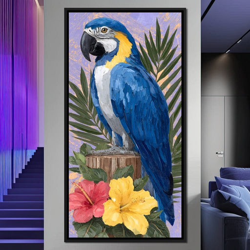 Tropical Parrot Gaze Canvas Print