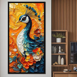 Radiant Peacock Garden Harmony - NicheCanvas