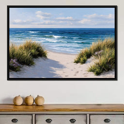 Waves Beyond the Dune Pathway - NicheCanvas