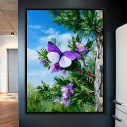 Butterfly Dance Among Blooms - NicheCanvas