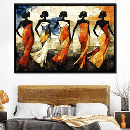 Graceful Dance of Silhouettes - NicheCanvas