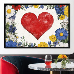 Floral Heart Harmony - NicheCanvas