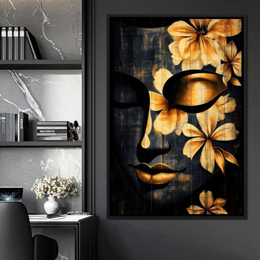 Golden Petals Tranquility Canvas Print