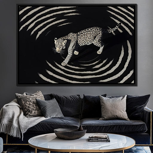 Leopard In Radiant Echoes Canvas Print
