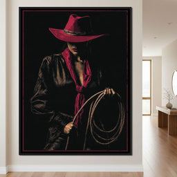Midnight Cowgirl Red Hat - NicheCanvas