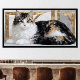 Mystic Feline Repose - NicheCanvas