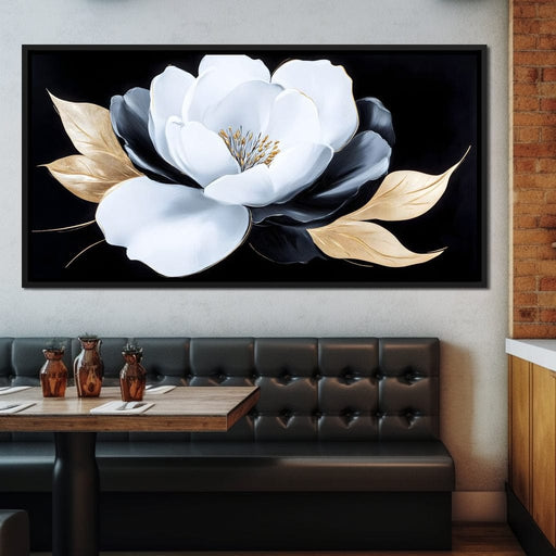 White Petals Night Blossom Canvas Print