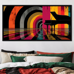 Piano Reflections in Color - NicheCanvas
