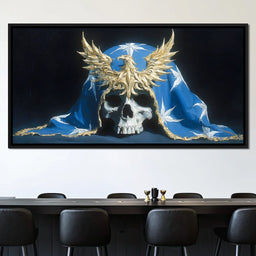 Gilded Phoenix Star Skull - NicheCanvas