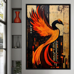 Phoenix Rise Through Flames - NicheCanvas