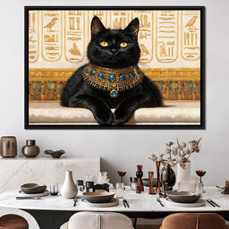 Egyptian Feline Elegance - NicheCanvas