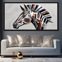 Chrome Horse Elegance - Alicia Smith - NicheCanvas