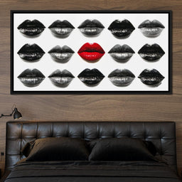 Sensual Lips Bold Defiance - NicheCanvas