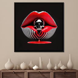 Chrome Skull Kiss - TooplesArt - NicheCanvas