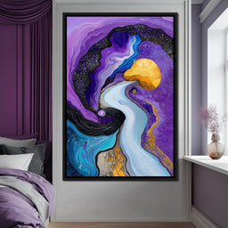 Waves of the Amethyst Sky - TooplesArt - NicheCanvas