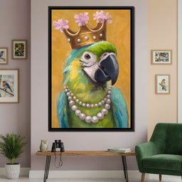 Regal Parrot Pearl Crowned - NicheCanvas