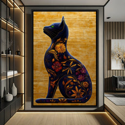 Floral Feline Harmony - NicheCanvas