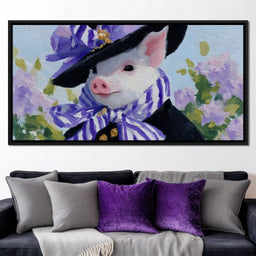 Piglet Lavender Elegance Parade - NicheCanvas