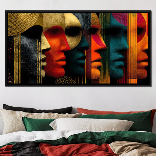 Faces of Colorful Reflections Canvas Print