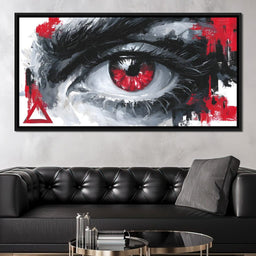 Fiery Iris Abstract Eye Storm - NicheCanvas