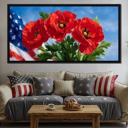 American Poppies in Bloom - NicheCanvas