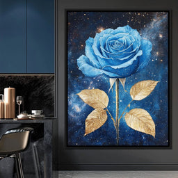 Celestial Blue Rose Symphony - NicheCanvas