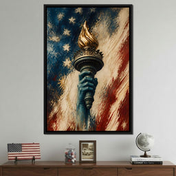 Liberty Igniting The Storm - NicheCanvas