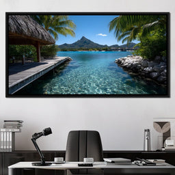 Tranquil Island Paradise Scene - NicheCanvas