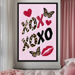 Leopard Kiss XO Butterfly Love - NicheCanvas