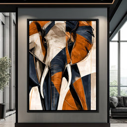 Measured Strides Through Geometric Plains - NicheCanvas