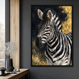Golden Stripes of the Midnight Plains - NicheCanvas