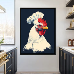 Chef Rooster Portrait - NicheCanvas