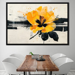 Golden Petal Contrast - NicheCanvas