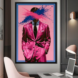 The Suit Disrupted by Vivid Collision - NicheCanvas