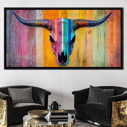 Radiant Longhorn Vibrance - NicheCanvas