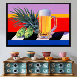 Hops and Lager Tropical Still - NicheCanvas