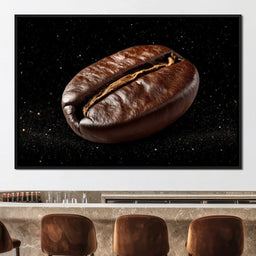Cosmic Coffee Bean Orbit - NicheCanvas