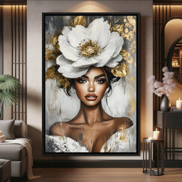 Golden Petals Elegance Enigma - NicheCanvas