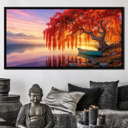 Whispers of the Crimson Willow - TooplesArt - NicheCanvas